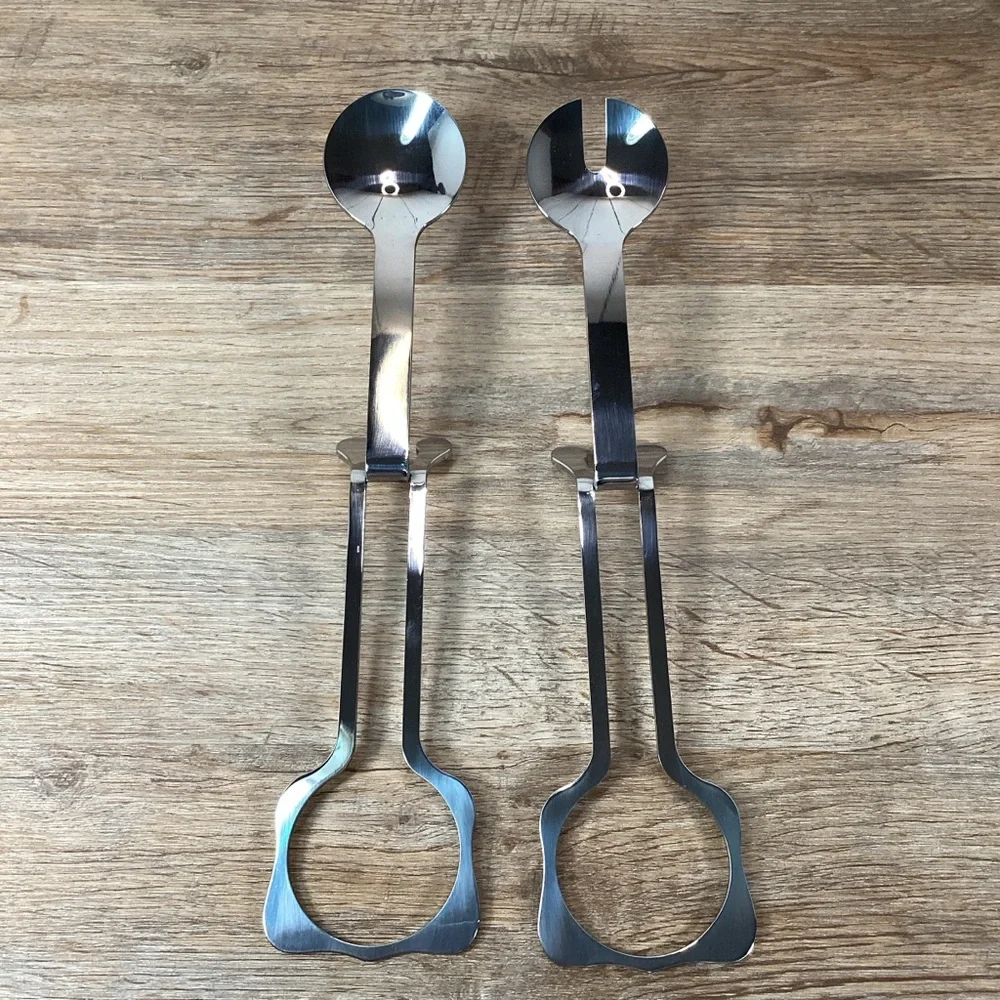 Parte Inversa (Stainless 18/10) by Ameico Two Piece Salad Serving Set
